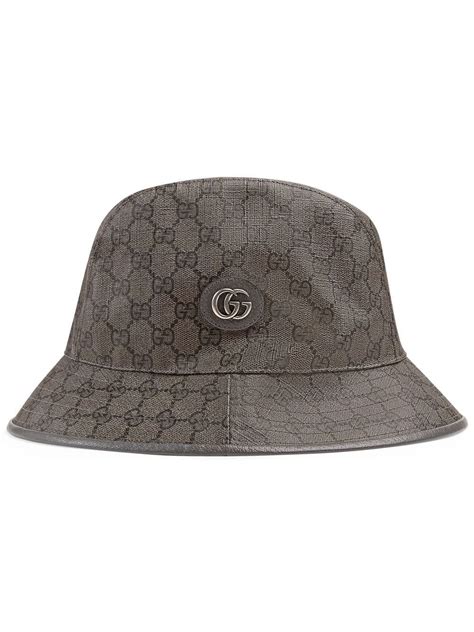 grey and blud gucci hat|gg canvas bucket hat.